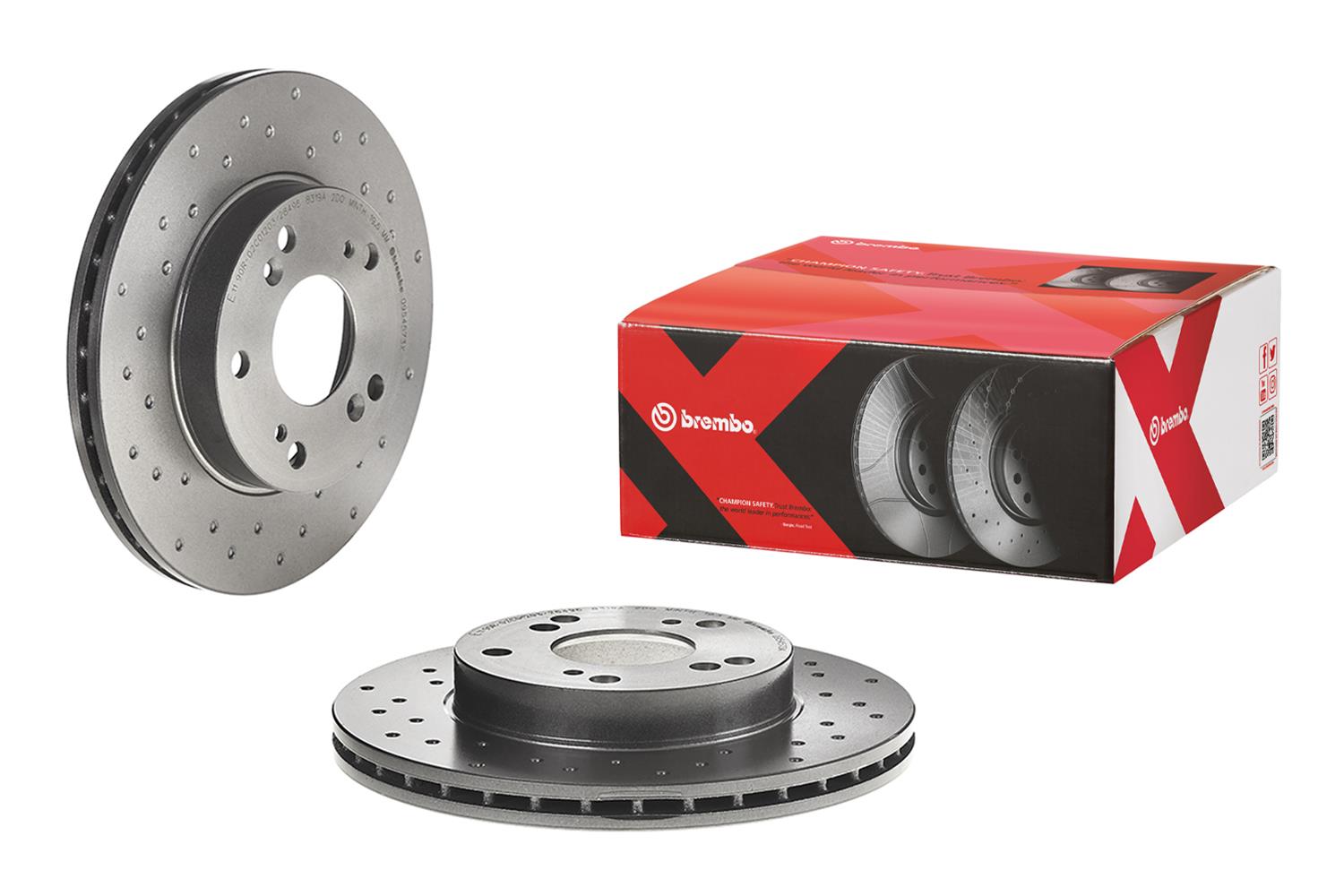 Brembo 09.5457.3X Brembo Xtra Drilled Performance Rotors | Summit