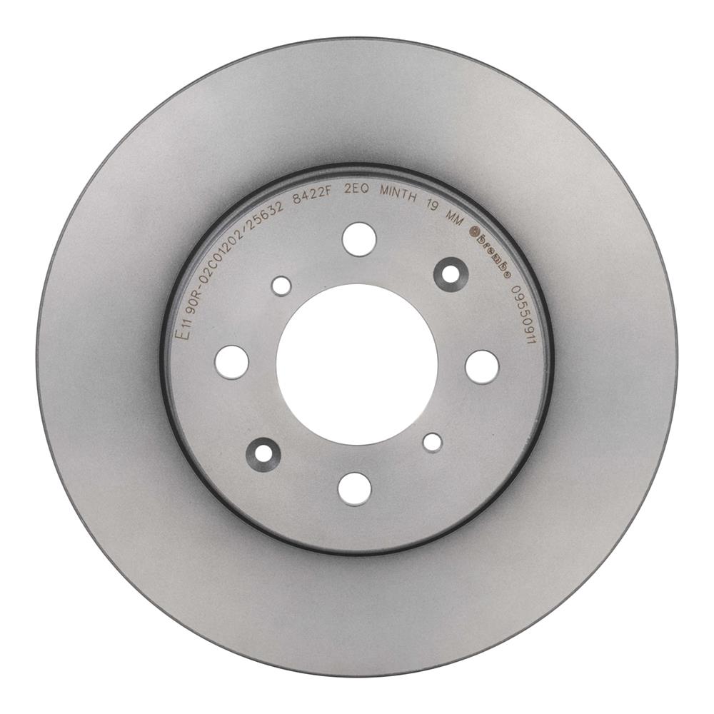 Brembo Premium UV Coated Brake Rotors 09.5509.11 Rotor, Brembo, Vented, Solid Surface, 10.31 in. Diameter, Iron, UV-Coated, For use on Acura®, Each thumbnail 2