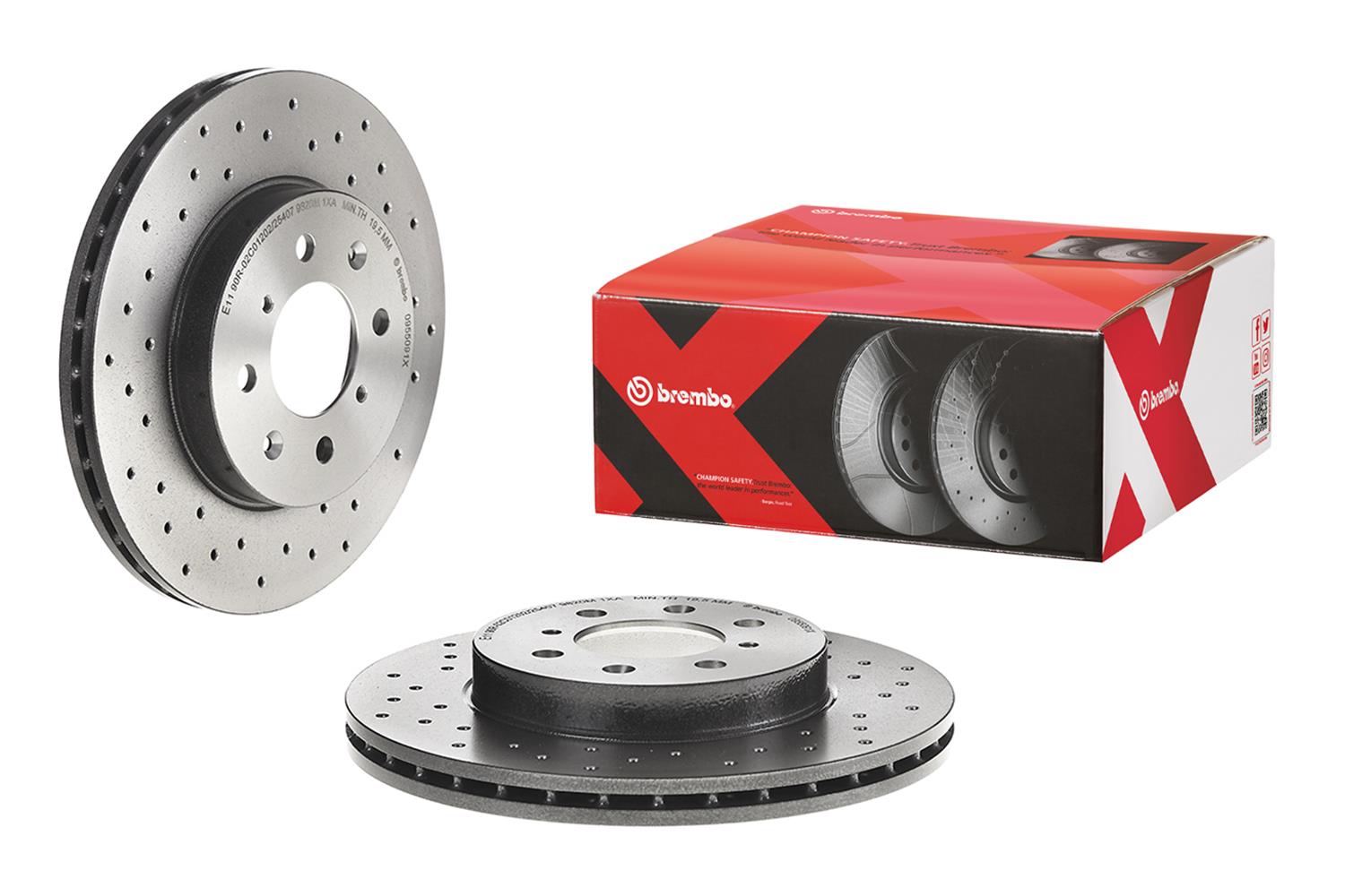 Brembo 09.5509.1X Brembo Premium UV Coated Brake Rotors | Summit Racing