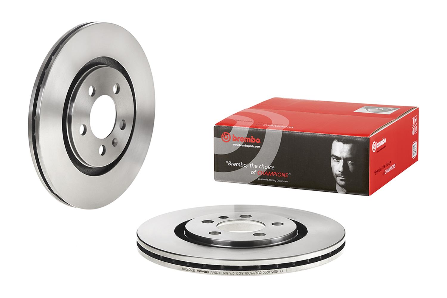 Brembo 09.5570.10 Brembo Premium UV Coated Brake Rotors | Summit Racing