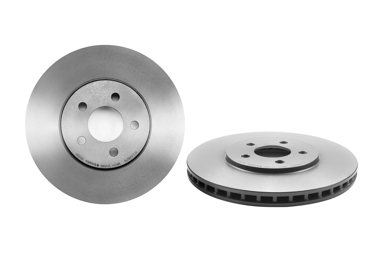 Brembo Prime UV Coated Brake Rotors 09.8035.11 Rotor, Brembo, Vented, Solid Surface, 11.1 in. Diameter, Iron, UV-Coated, Chrysler, Each