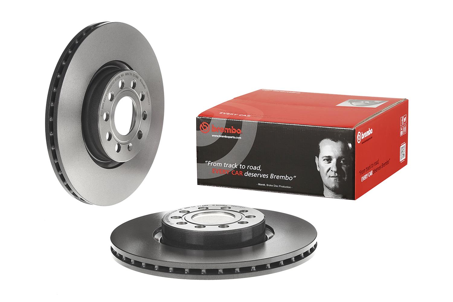 Brembo ディスクローター09.9772.11 AUDI A3 Brembo 09.9772.11 Brembo Prime UV Coated Brake Rotors | Summit Racing
