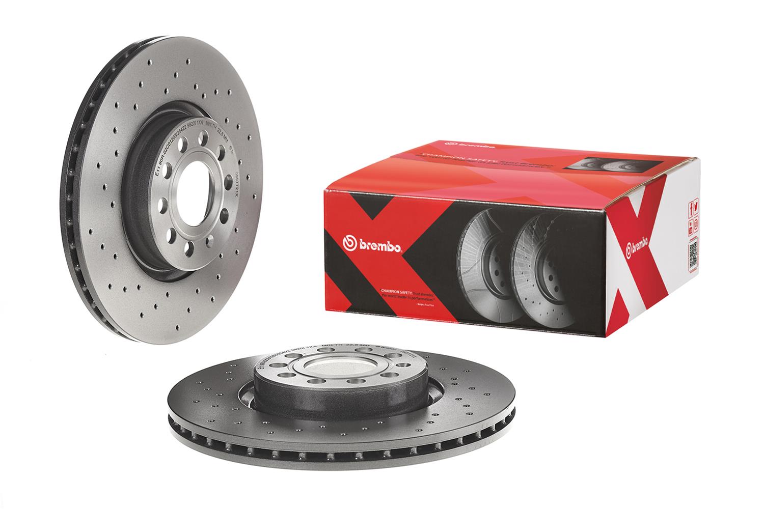 Brembo 09.9772.1X Brembo Xtra Drilled Performance Rotors | Summit