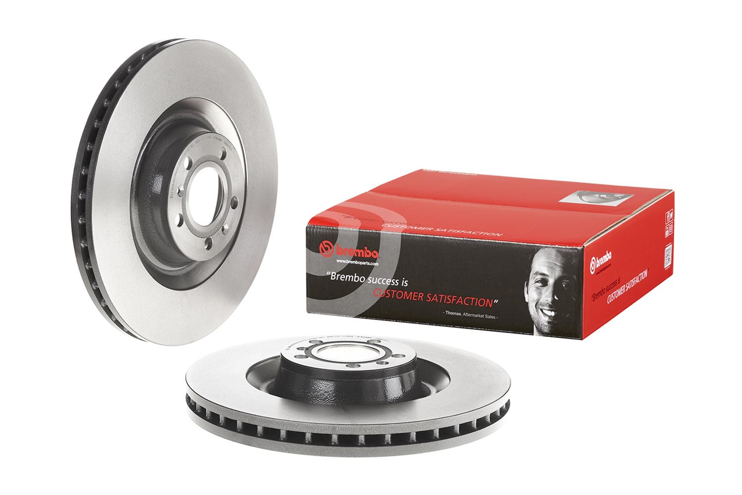 Brembo Premium UV Coated Brake Rotors 09.9915.11 Rotor, Brembo, Vented, Solid Surface, 14.17 in. Diameter, Iron, UV-Coated, Audi, Each