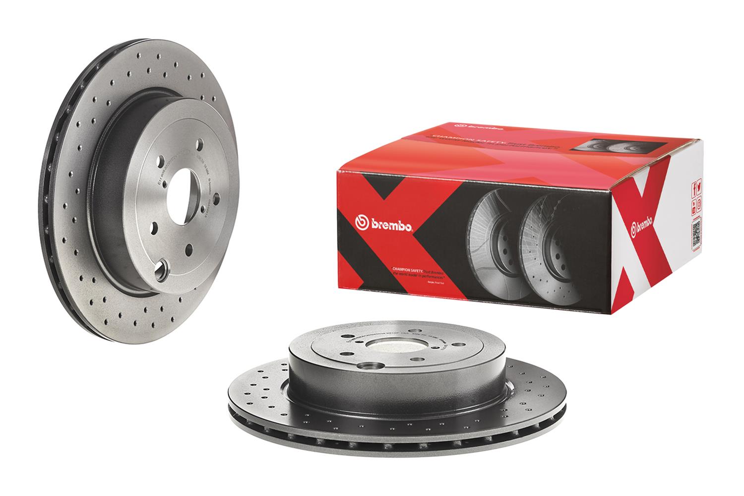 Brembo 09.A198.1X Brembo Premium UV Coated Brake Rotors | Summit Racing