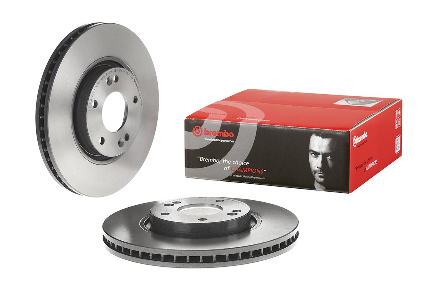Brembo UV Coated Front Brake Rotor – 09.7012.11 – High Carbon, Low Noise, Includes Hardware Kit