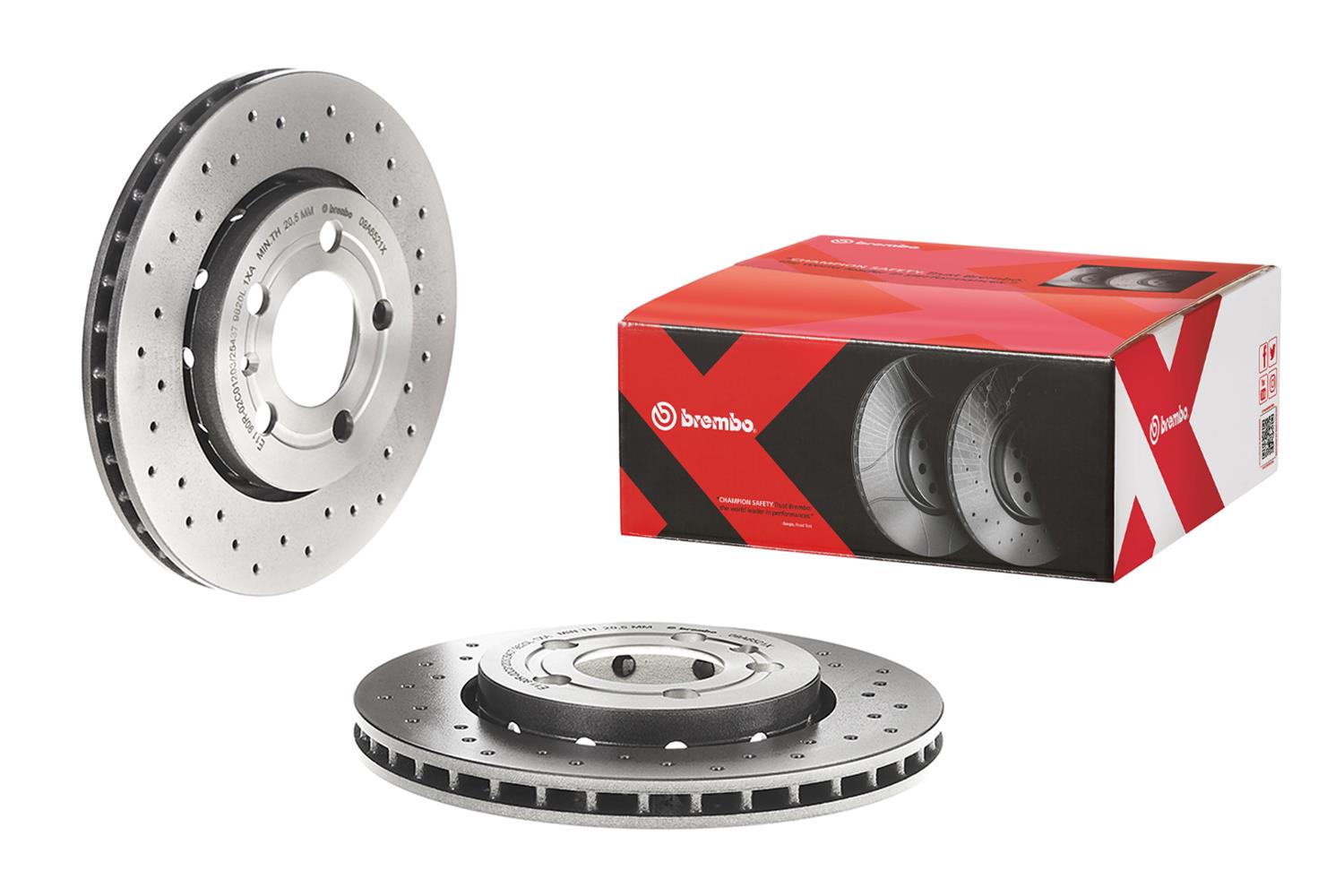 Brembo 09.A652.1X Brembo Xtra Drilled Performance Rotors | Summit