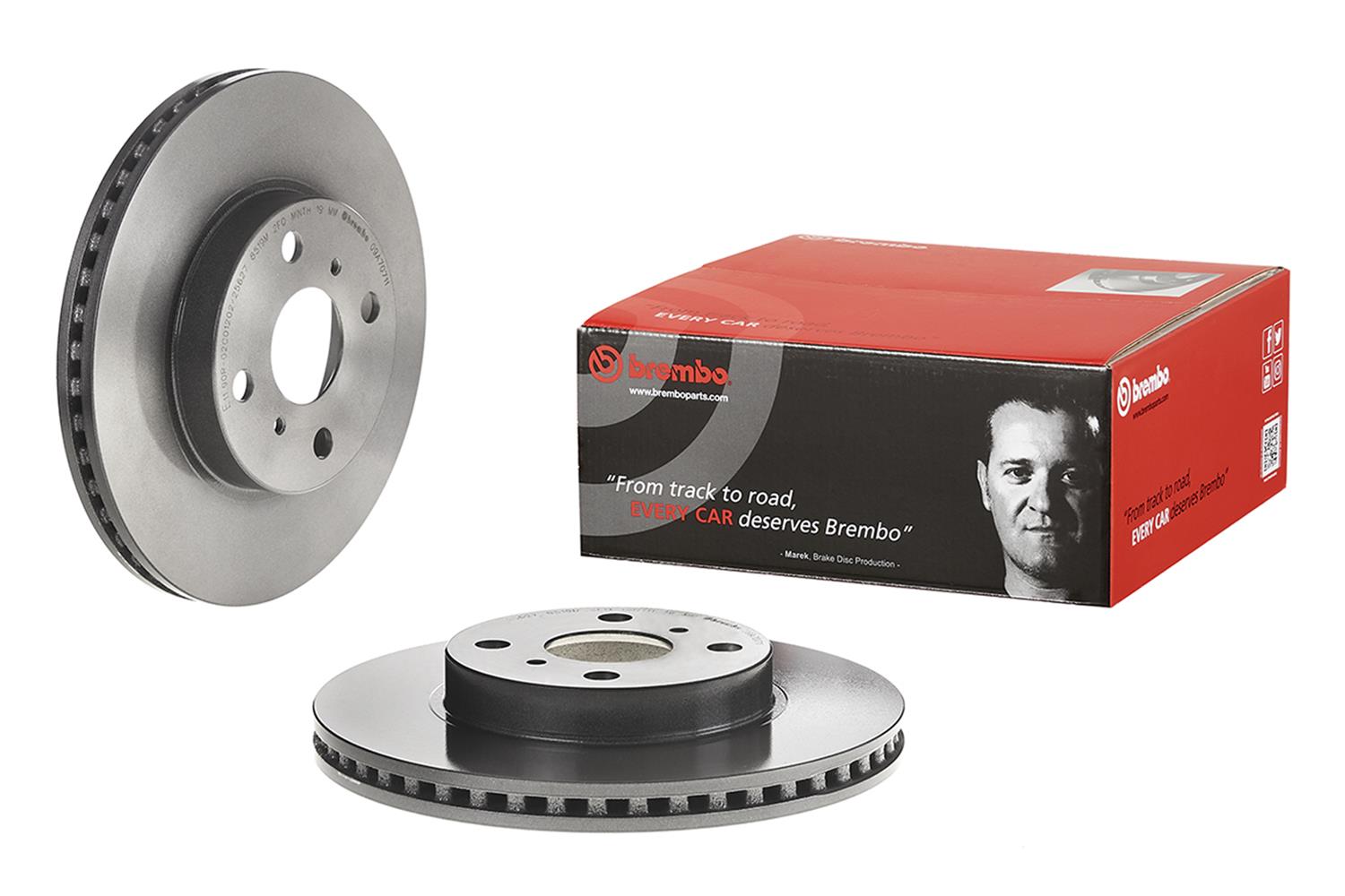 Brembo 09.A707.11 Brembo Prime UV Coated Brake Rotors | Summit Racing