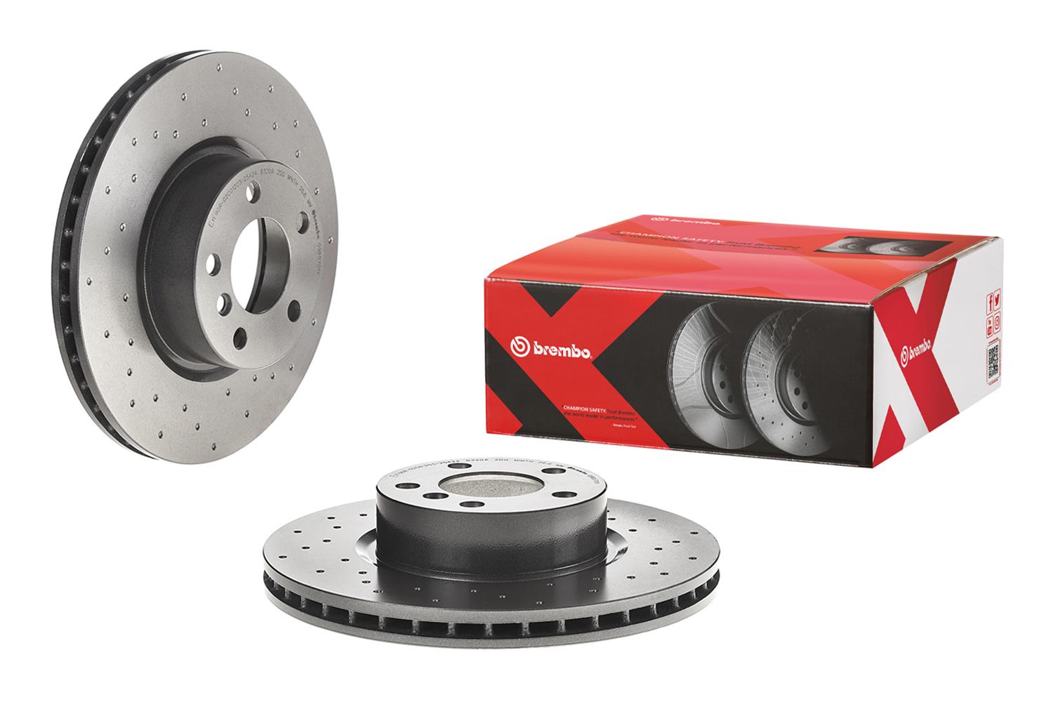 Brembo 09.B570.1X Brembo Xtra Drilled Performance Rotors | Summit