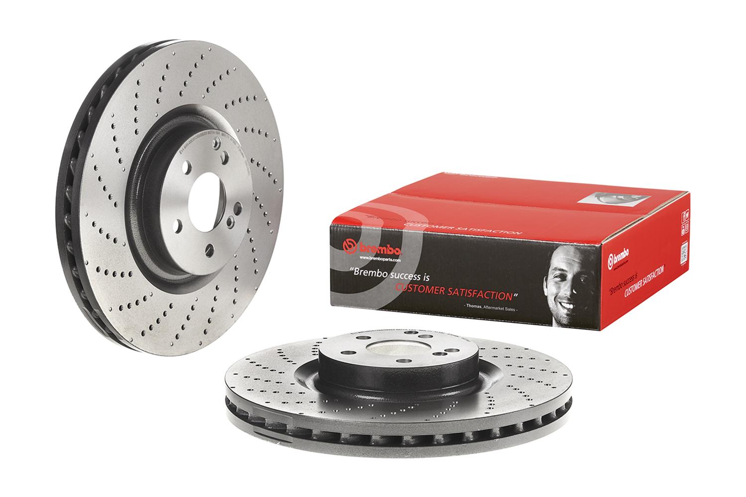 Brembo 09.B769.51 Brembo Premium UV Coated Brake Rotors Summit Racing