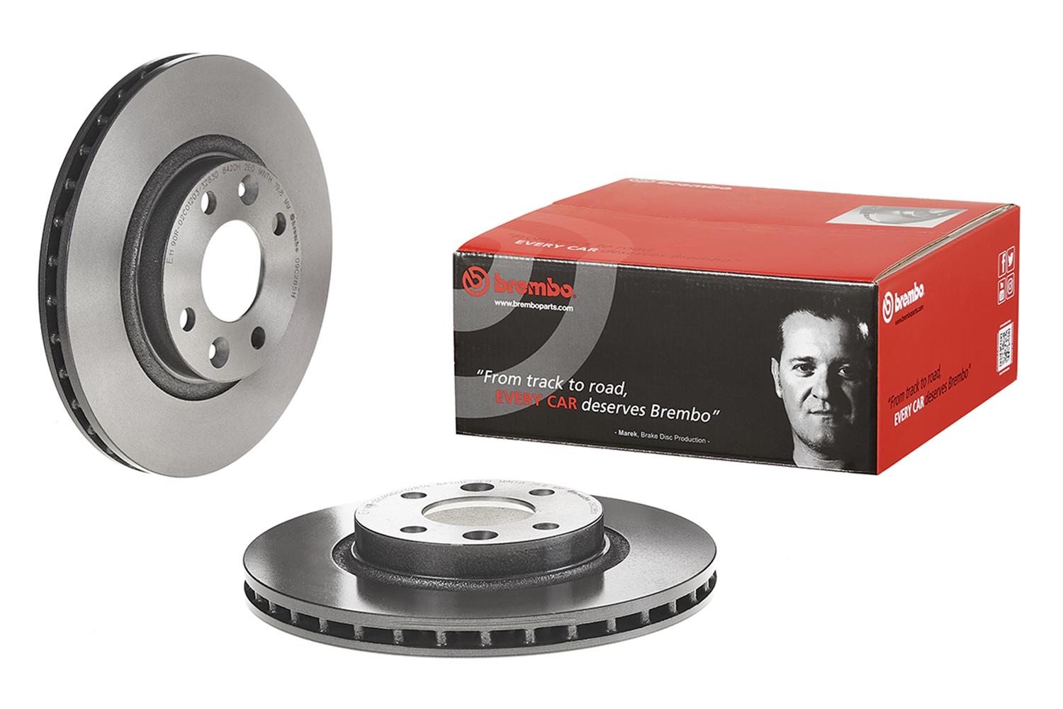 Brembo 09.C285.11 Brembo Premium UV Coated Brake Rotors Summit Racing
