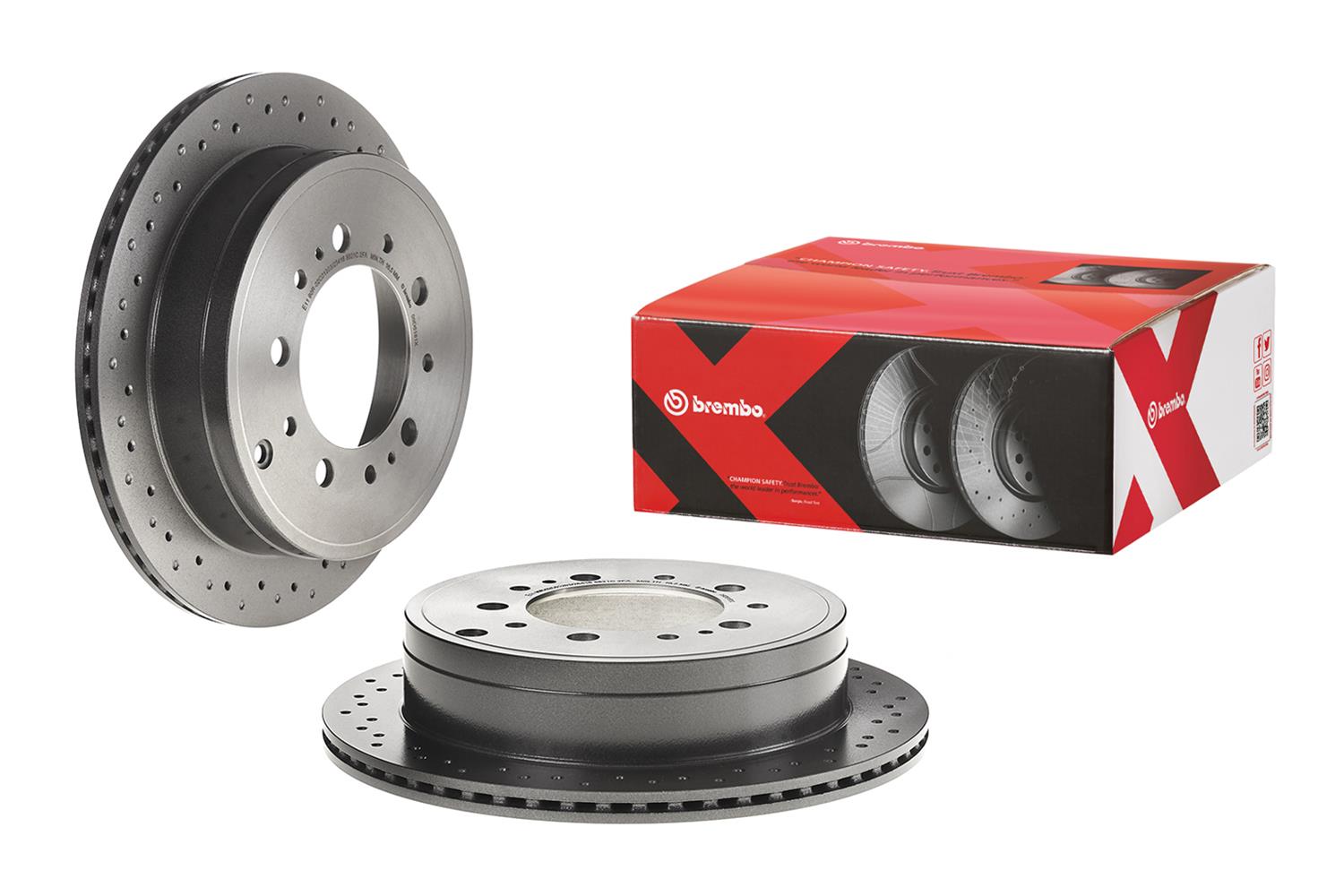 Brembo 09.D618.1X Brembo Xtra Drilled Performance Rotors | Summit
