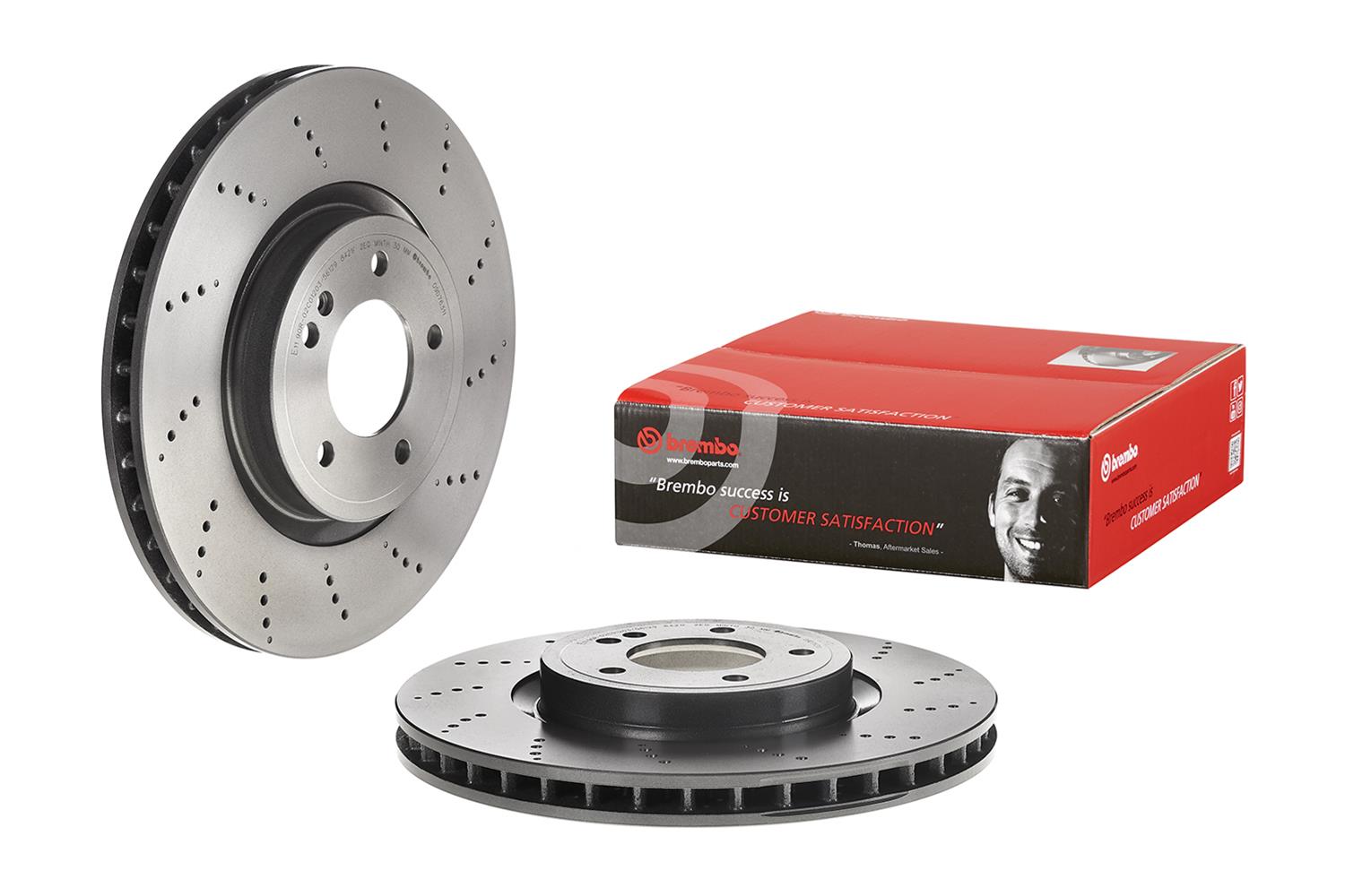 Brembo 09D76311 Brembo Premium UV Coated Brake Rotors | Summit Racing