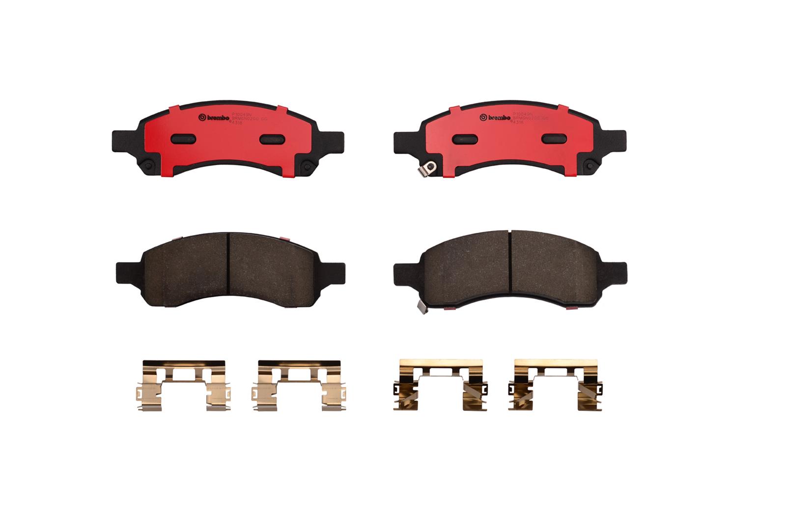 Brembo NAO Ceramic Brake Pads P10049N Pads, NOA Ceramic, Buick, Chevrolet, GMC, Isuzu, Saab, Saturn, Front, Set thumbnail 3