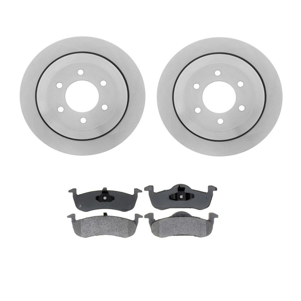 TRQ Rear Brake Rotors Set Solid Fits Select 2007-2017 Ford TRQ Rear Brake Rotors Set Solid Fits Select 2007-2017 Ford