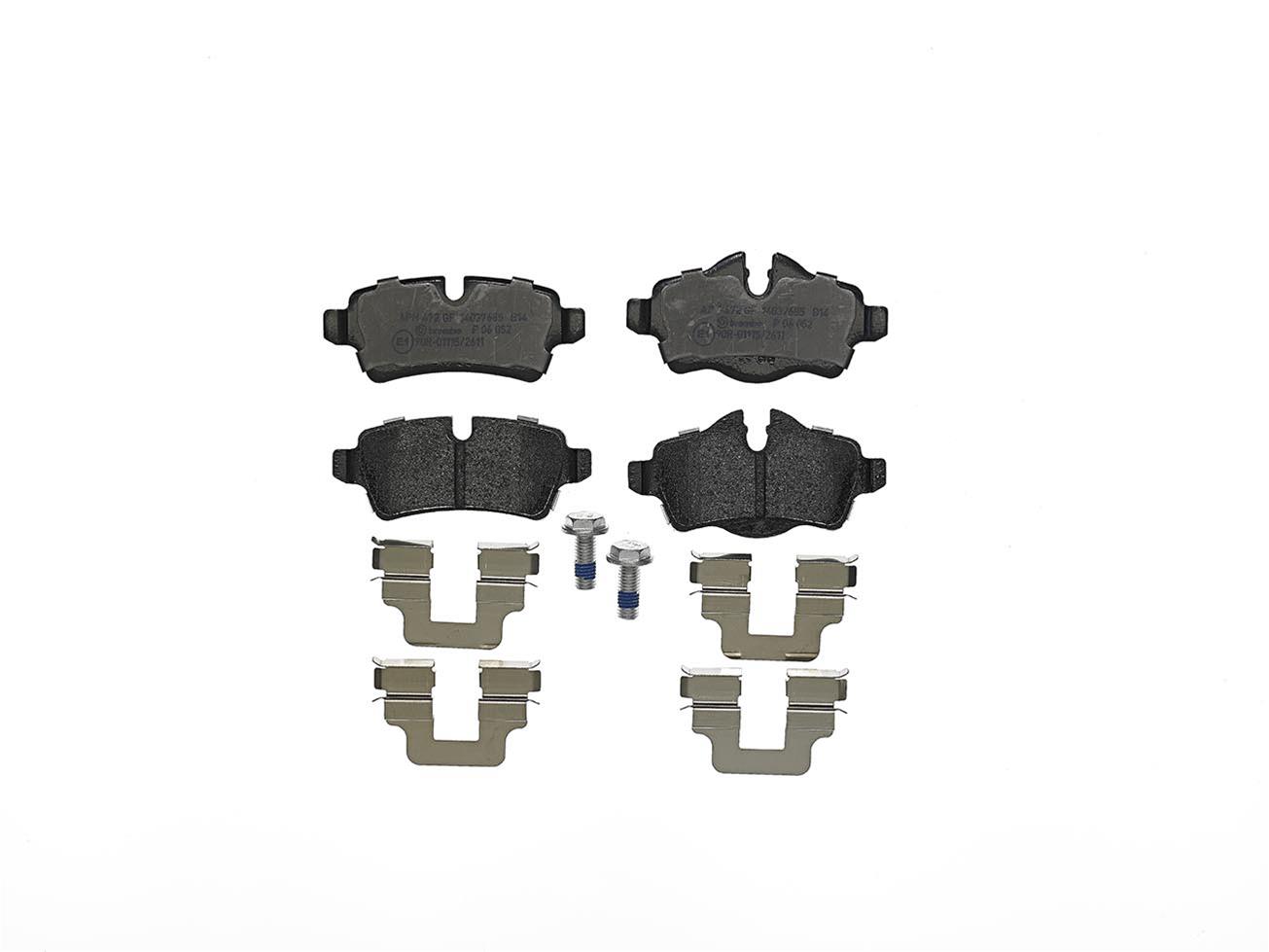 Brembo Low-Met Brake Pads P06052 Pads, Low-Met, Semi-Metallic, Mini, Rear, Set thumbnail 7