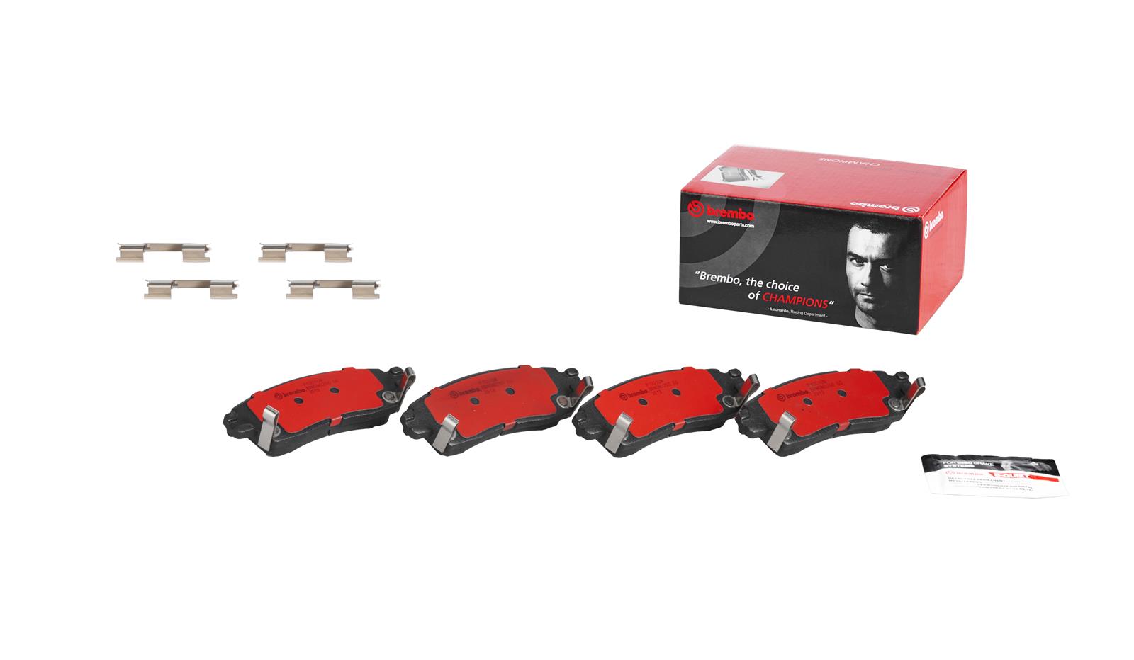 Brembo NAO Ceramic Brake Pads P10010N Pads, NOA Ceramic, Buick, Cadillac, Chevrolet, GMC, Isuzu, Oldsmobile, Saab, Saturn, Rear, Set thumbnail 3