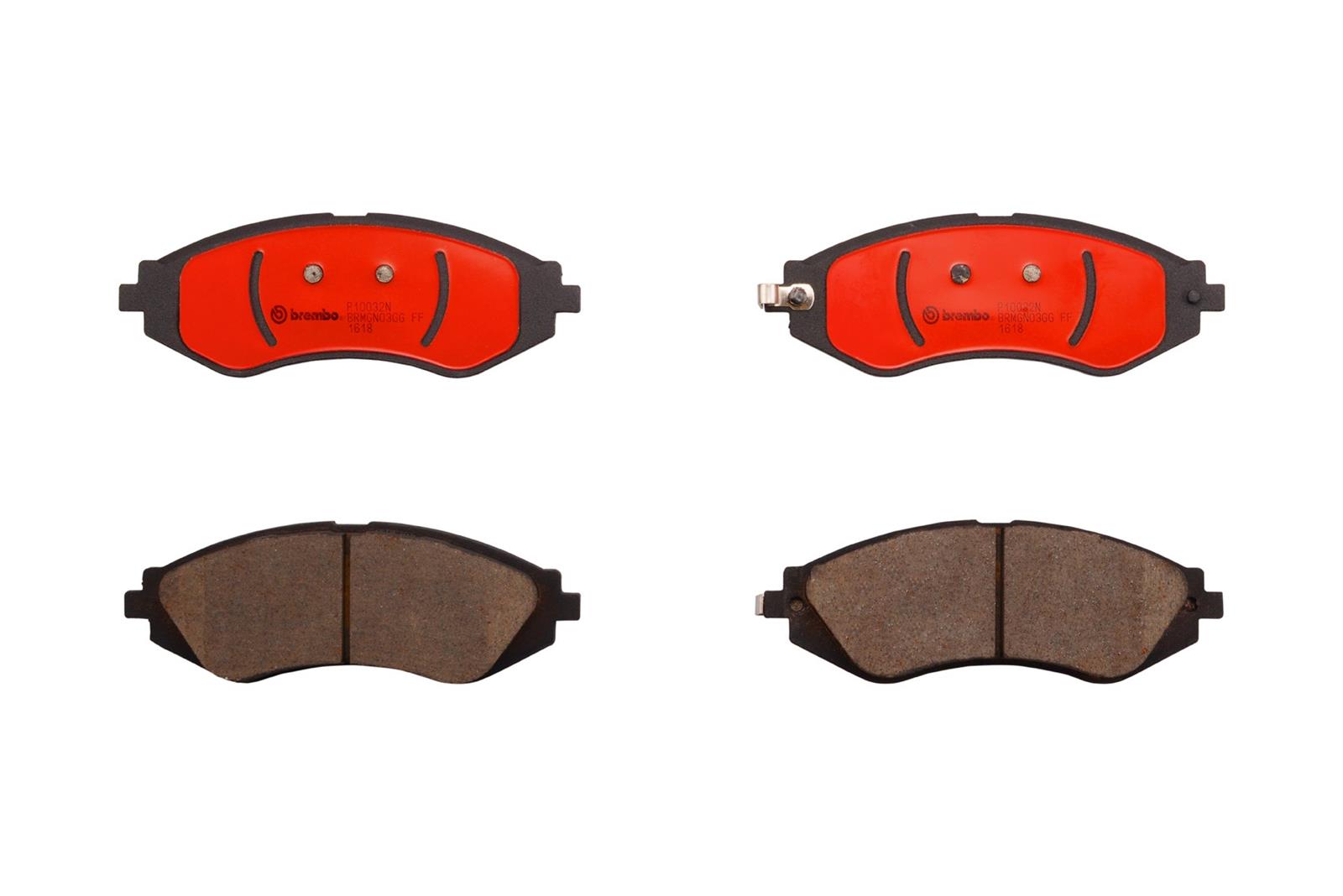 Brembo NAO Ceramic Brake Pads P10032N Pads, NOA Ceramic, Chevrolet, Pontiac, Suzuki, Front, Set thumbnail 3