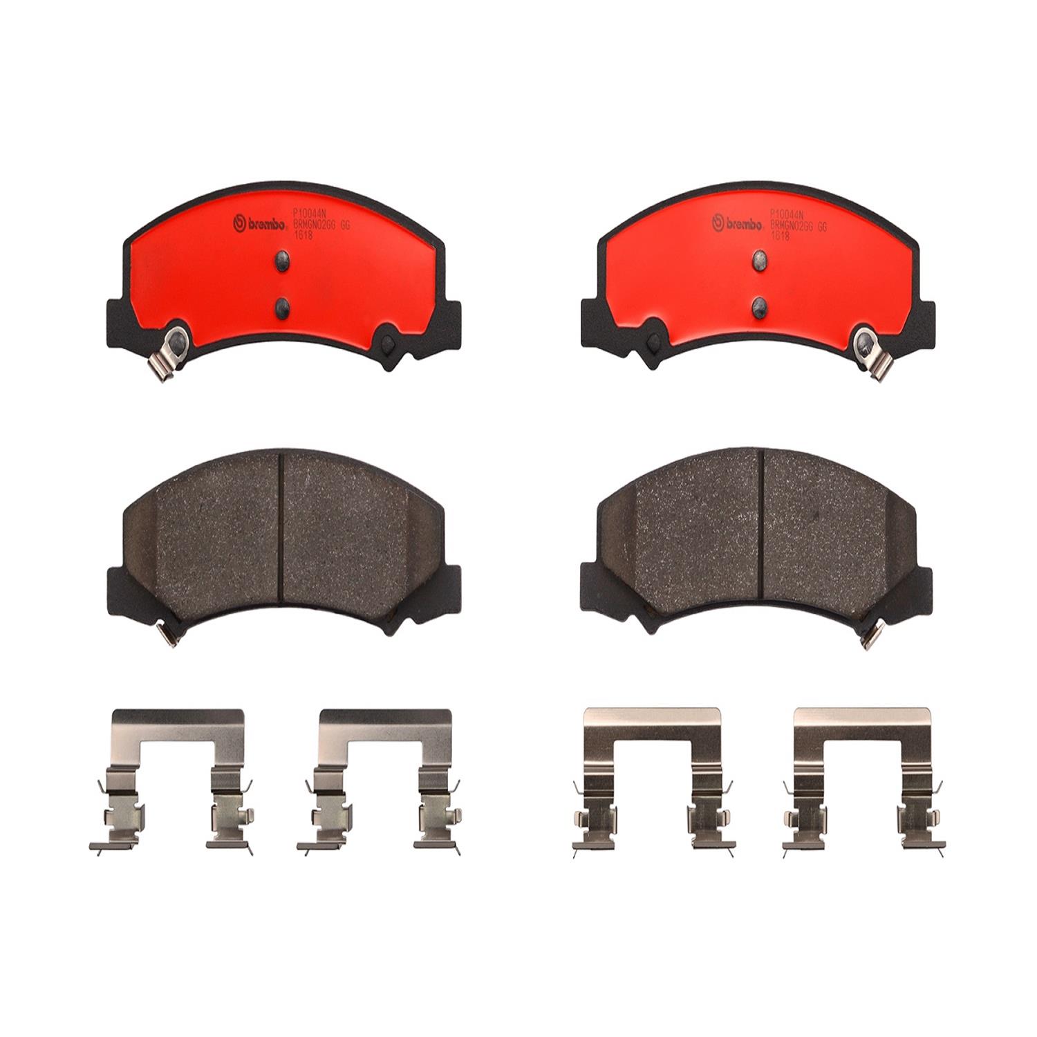 Brembo NAO Ceramic Brake Pads P10044N Pads, NOA Ceramic, Buick, Cadillac, Chevrolet, Front, Set thumbnail 3