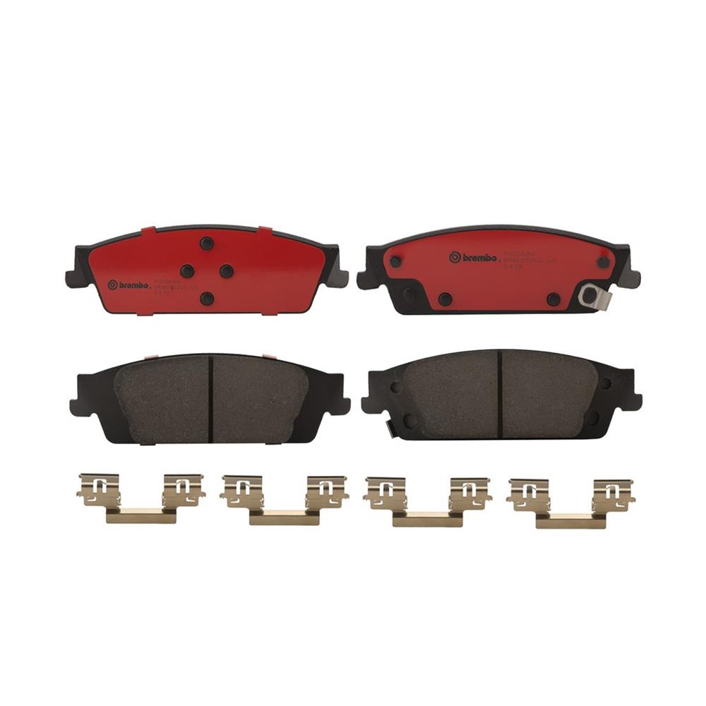 Brembo NAO Ceramic Brake Pads P10068N Pads, NOA Ceramic, Cadillac, Chevrolet, GMC, Rear, Set
