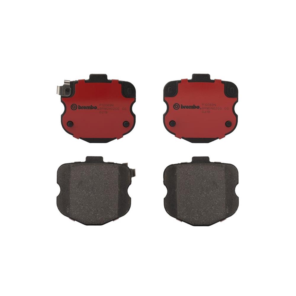 Brembo NAO Ceramic Brake Pads P10069N Pads, NOA Ceramic, Chevrolet, Front, Set