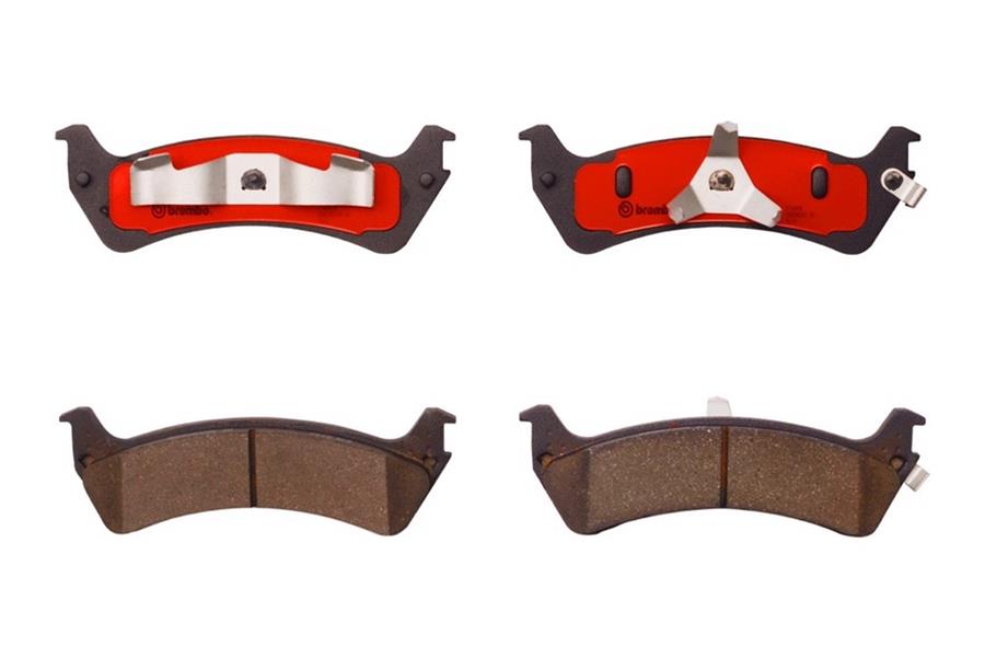 Brembo NAO Ceramic Brake Pads P24042N Pads, Brembo, Ceramic, Integrally Molded, Shims, Ford, Set thumbnail 2