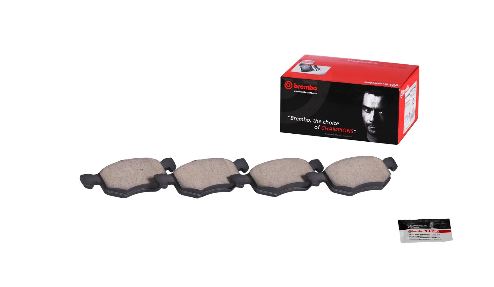 Brembo NAO Ceramic Brake Pads P24056N Pads, Brembo, Ceramic, Integrally Molded, Shims, Ford, Set thumbnail 3