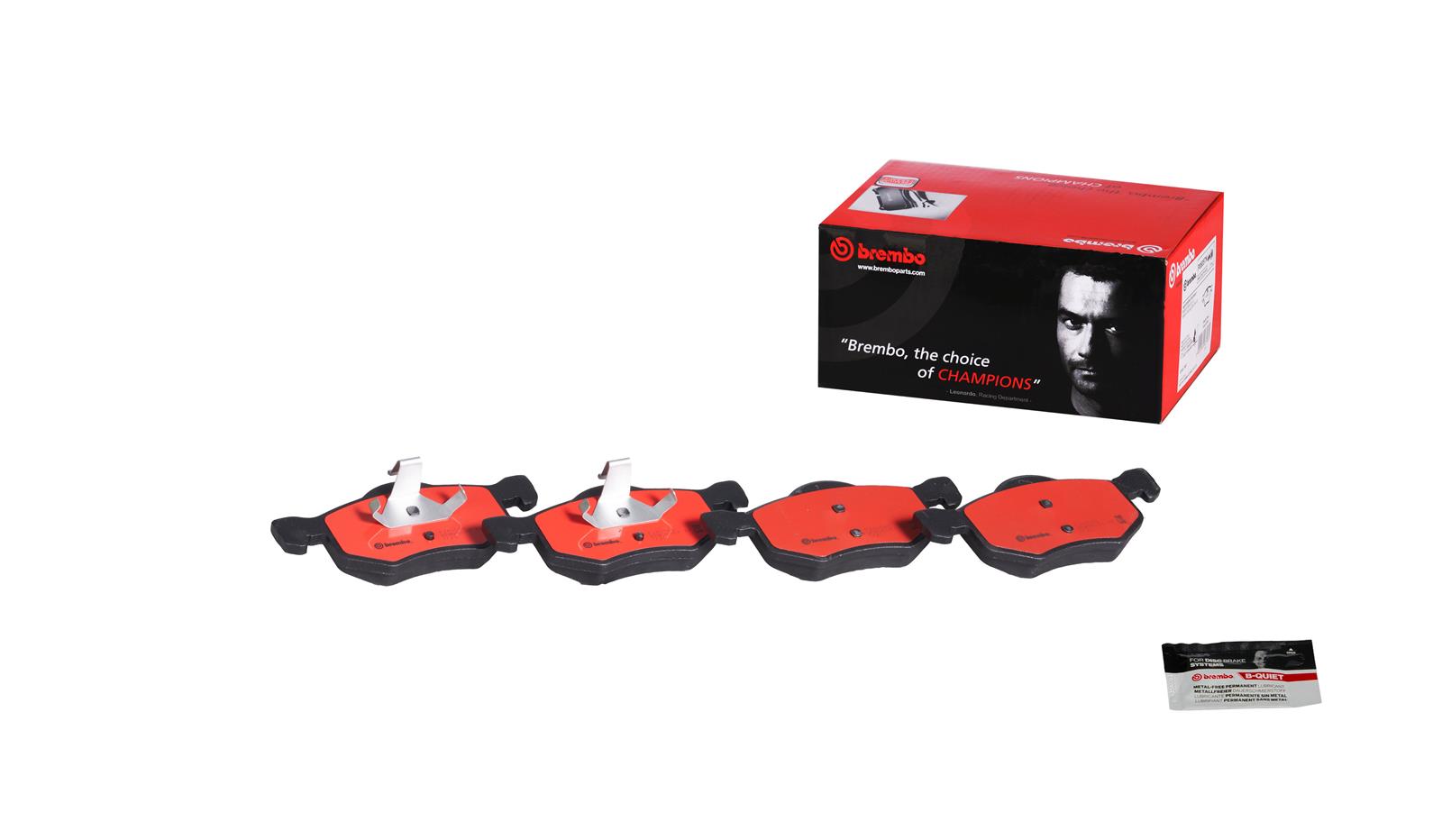 Brembo NAO Ceramic Brake Pads P24056N Pads, Brembo, Ceramic, Integrally Molded, Shims, Ford, Set thumbnail 4