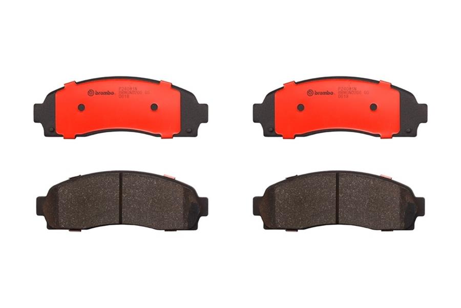Brembo NAO Ceramic Brake Pads P24081N Pads, Brembo, Ceramic, Integrally Molded, Shims, Ford, Set thumbnail 2