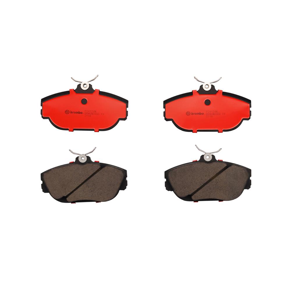 Brembo NAO Ceramic Brake Pads P24124N Pads, Brembo, Ceramic, Integrally Molded, Shims, Ford, Set
