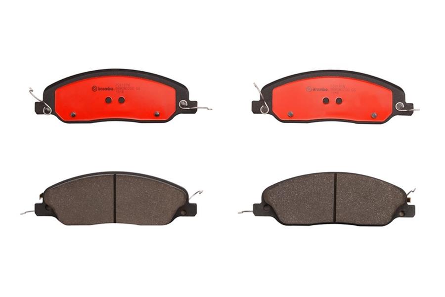 Brembo NAO Ceramic Brake Pads P24181N Pads, Brembo, Ceramic, Integrally Molded, Shims, Ford, Set thumbnail 2