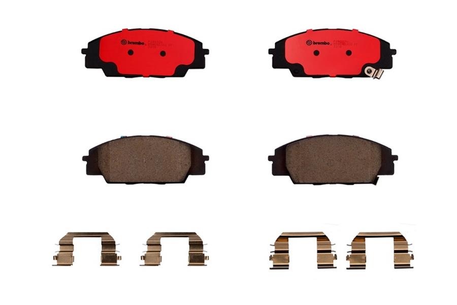 Brembo NAO Ceramic Brake Pads P28032N Pads, Brembo, Ceramic, Integrally Molded, Shims, with Hardware, For use on Acura®, Set thumbnail 2
