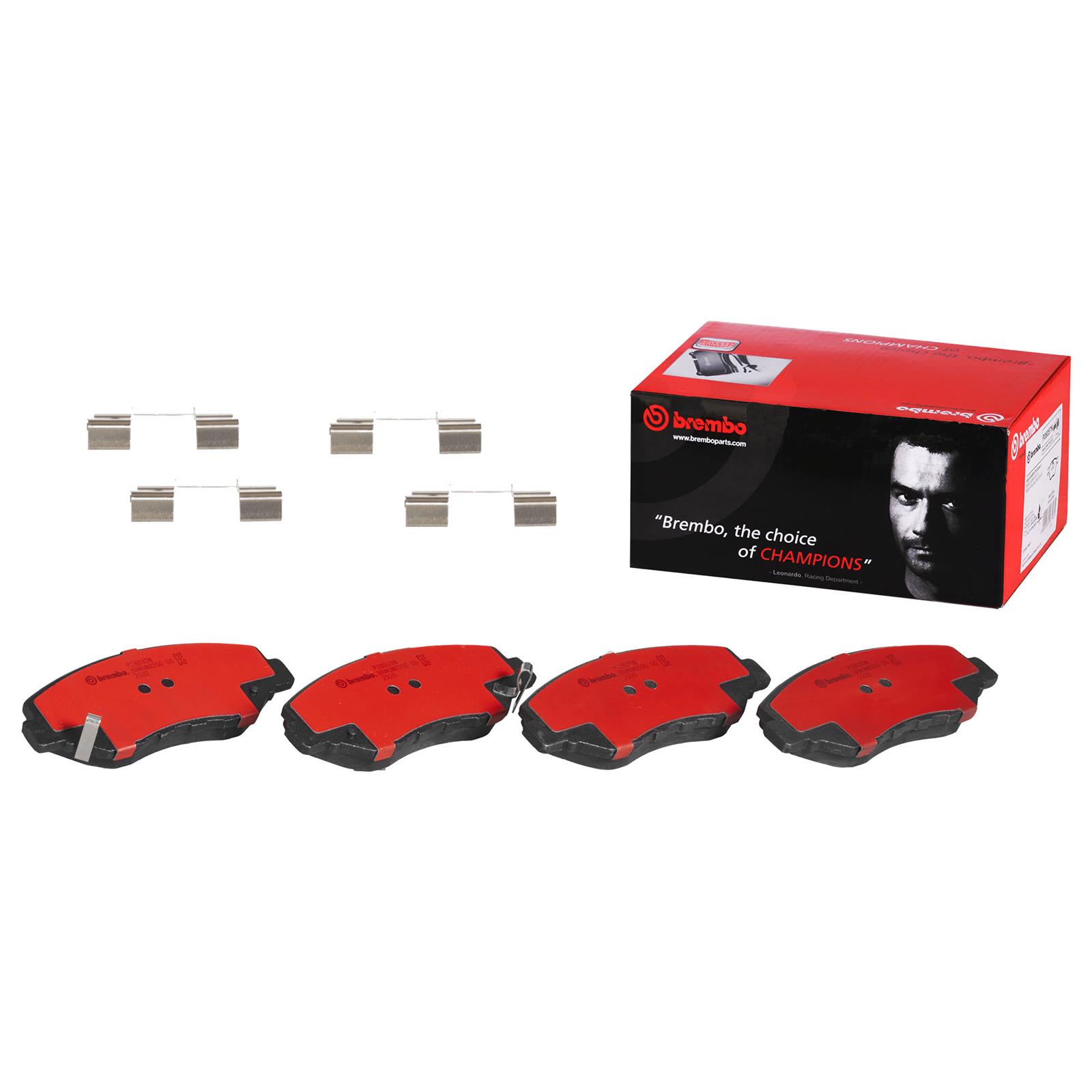 Brembo NAO Ceramic Brake Pads P28035N Pads, Brembo, Ceramic, Integrally Molded, Shims, with Hardware, For use on Acura®, Set