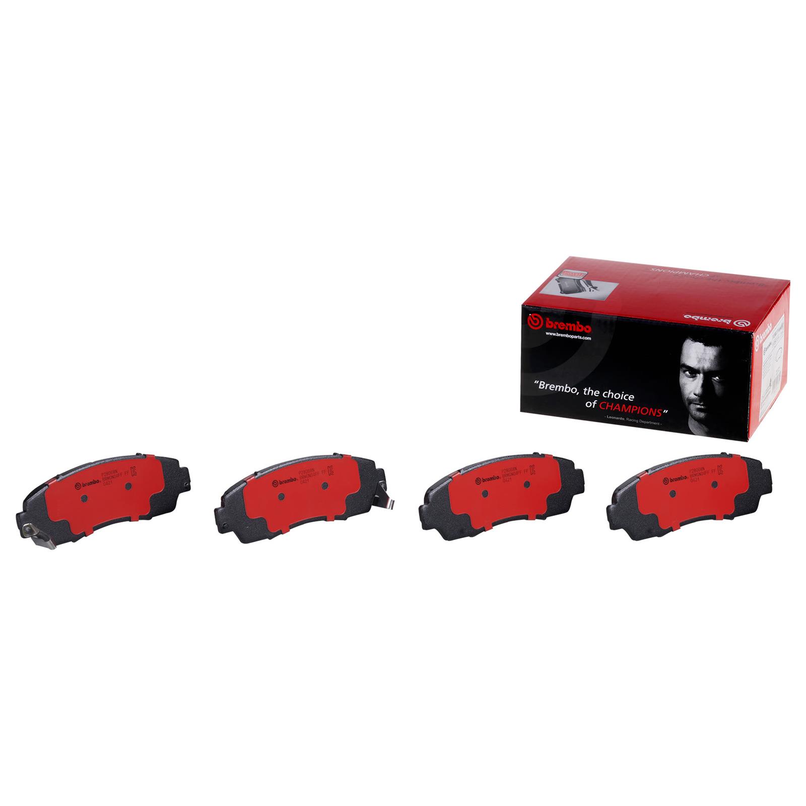 Brembo NAO Ceramic Brake Pads P28068N Pads, Brembo, Ceramic, Integrally Molded, Shims, For use on Acura®, Set