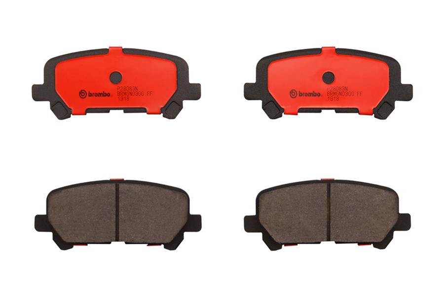 Brembo NAO Ceramic Brake Pads P28083N Pads, Brembo, Ceramic, Integrally Molded, Shims, For use on Honda®, Set thumbnail 2
