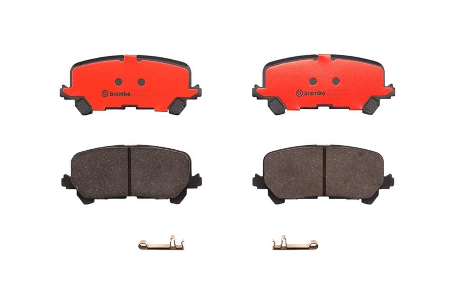 Brembo NAO Ceramic Brake Pads P28088N Pads, Brembo, Ceramic, Integrally Molded, Shims, with Hardware, For use on Acura®, Set thumbnail 2