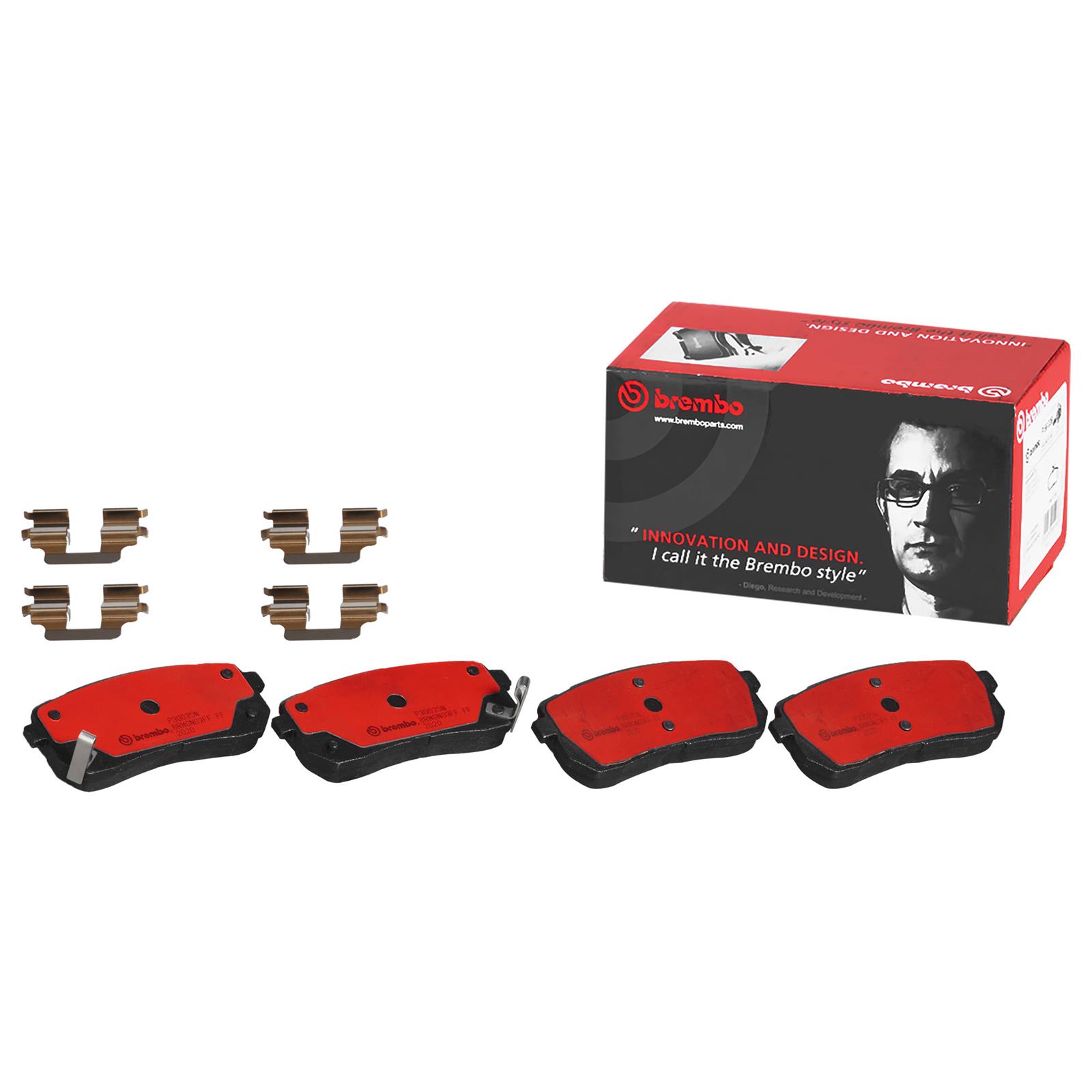 Detroit Axle Rear Ceramic Brake Pads W/Hardware For Hyundai Veracruz & Kia Sedona