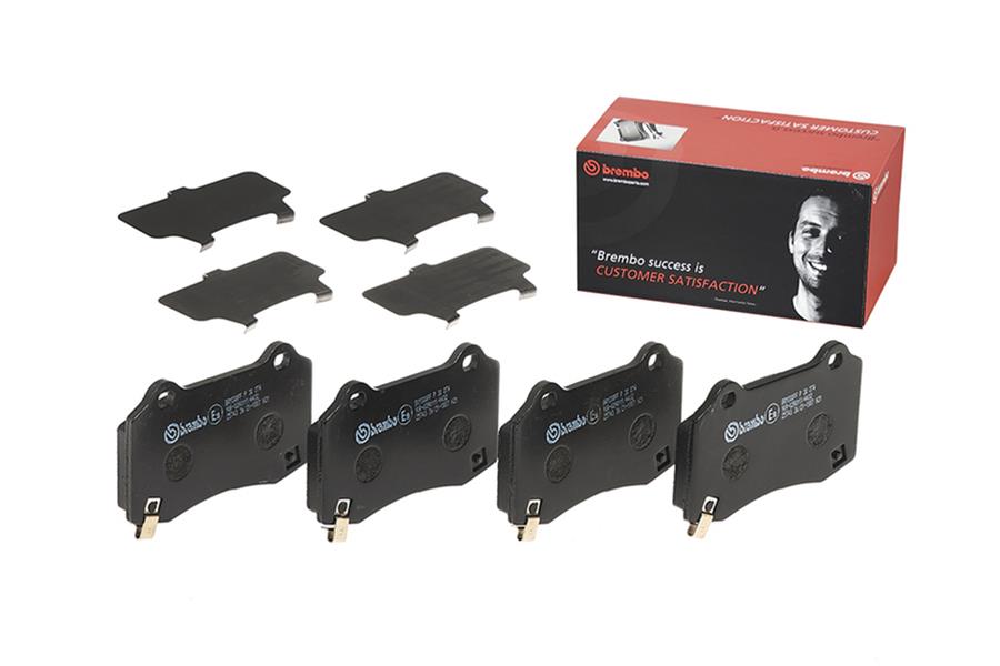 Brembo Low-Met Brake Pads P30074 Pads, Brembo, Semi-Metallic, Integrally Molded, Shims, For Hyundai, Set thumbnail 6