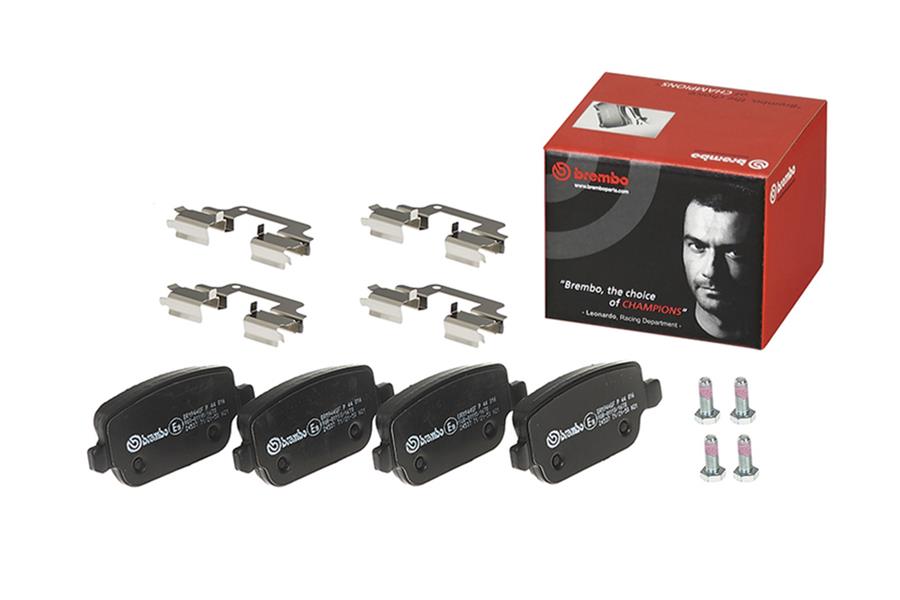 Brembo Low-Met Brake Pads P44016 Pads, Brembo, Semi-Metallic, Integrally Molded, Shims, with Hardware, Land Rover, Set thumbnail 6