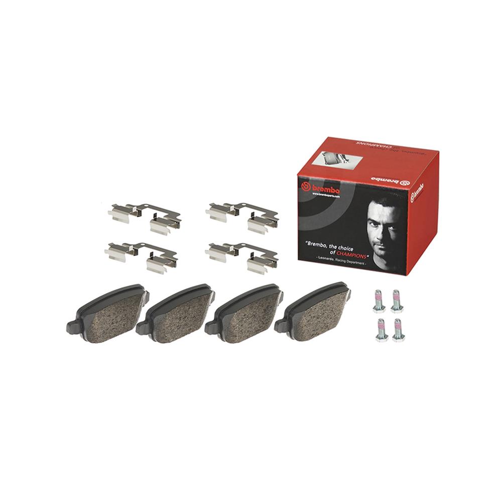 Brembo Low-Met Brake Pads P44016 Pads, Brembo, Semi-Metallic, Integrally Molded, Shims, with Hardware, Land Rover, Set thumbnail 2
