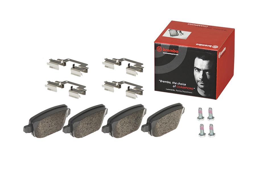 Brembo Low-Met Brake Pads P44016 Pads, Brembo, Semi-Metallic, Integrally Molded, Shims, with Hardware, Land Rover, Set thumbnail 5