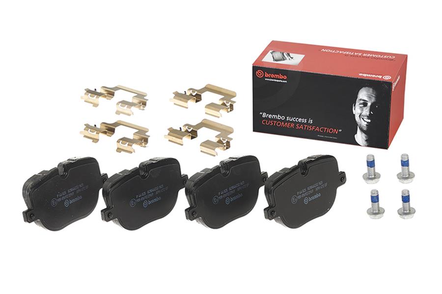 Brembo Low-Met Brake Pads P44025 Pads, Brembo, Semi-Metallic, Integrally Molded, Shims, with Hardware, Land Rover, Set thumbnail 6