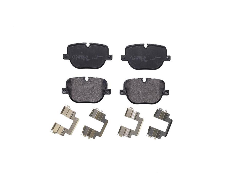 Brembo Low-Met Brake Pads P44025 Pads, Brembo, Semi-Metallic, Integrally Molded, Shims, with Hardware, Land Rover, Set thumbnail 4