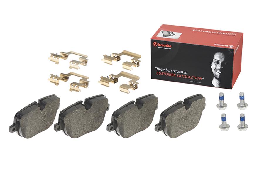 Brembo Low-Met Brake Pads P44025 Pads, Brembo, Semi-Metallic, Integrally Molded, Shims, with Hardware, Land Rover, Set thumbnail 5