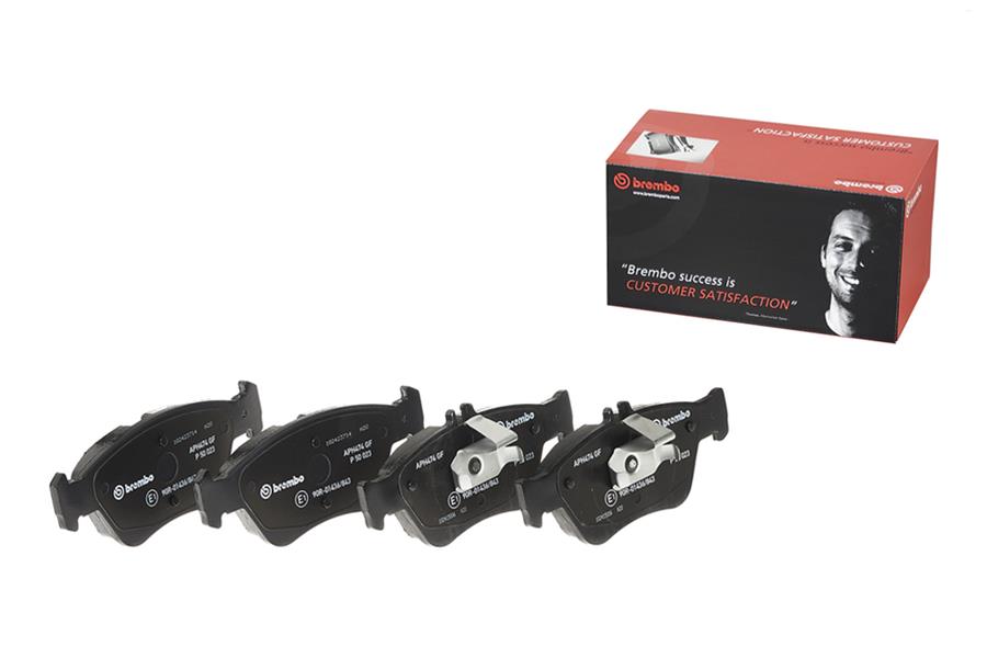 Brembo Low-Met Brake Pads P50023 Pads, Brembo, Semi-Metallic, Integrally Molded, Shims, Mercedes-Benz, Set thumbnail 5