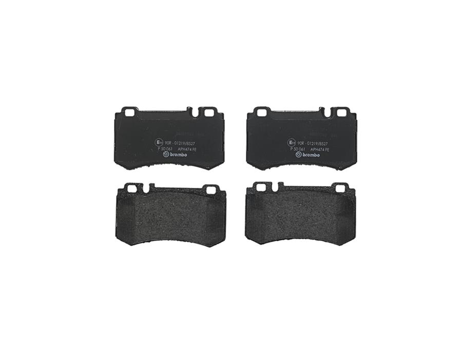 Brembo Low-Met Brake Pads P50061 Pads, Brembo, Semi-Metallic, Integrally Molded, Shims, Mercedes-Benz, Set thumbnail 4