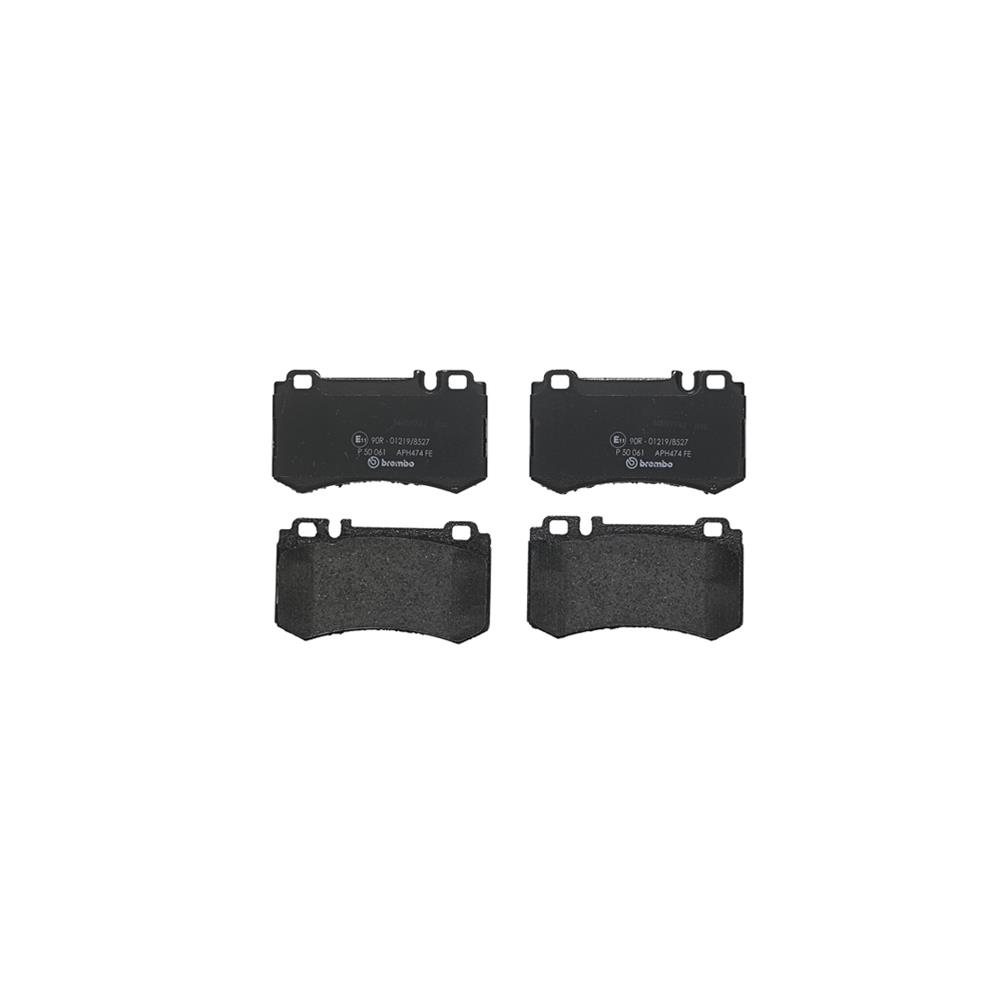 Brembo Low-Met Brake Pads P50061 Pads, Brembo, Semi-Metallic, Integrally Molded, Shims, Mercedes-Benz, Set thumbnail 3