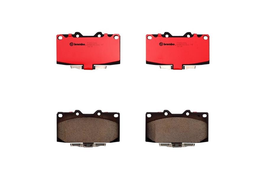 Brembo NAO Ceramic Brake Pads P56034N Pads, Brembo, Ceramic, Integrally Molded, Shims, For Nissan, Set thumbnail 2