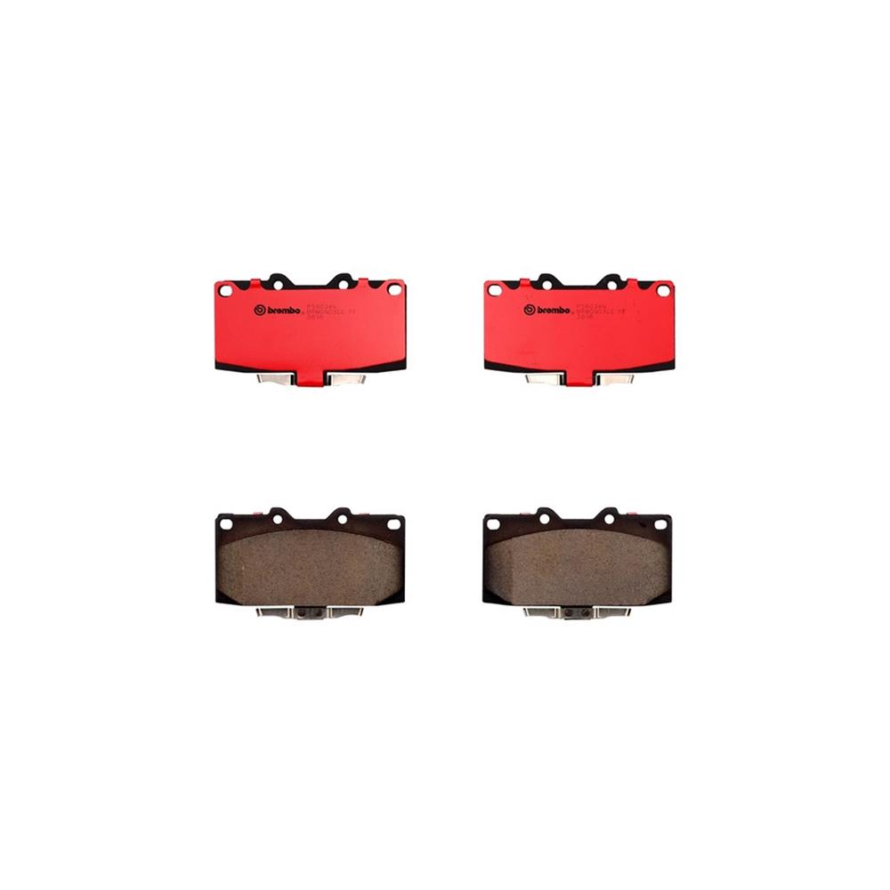 Brembo NAO Ceramic Brake Pads P56034N Pads, Brembo, Ceramic, Integrally Molded, Shims, For Nissan, Set