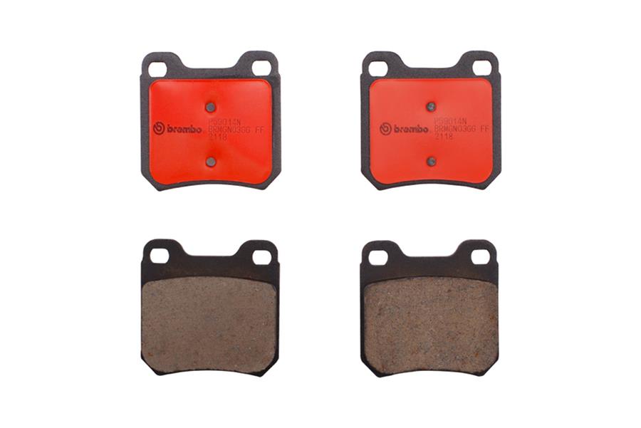 Brembo NAO Ceramic Brake Pads P59014N Pads, Brembo, Ceramic, Integrally Molded, Shims, Cadillac, Set thumbnail 2